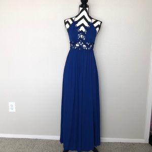NWOT Backless Cut Out Maxi Dress